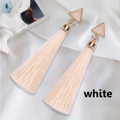 Women Fashion Tassel Pendant Multicolor Acrylic Vintage Star Drop Earrings