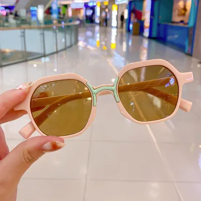 KidsFashion Boys And Girls UV Protection Baby Leisure Toys Eye Protection Oval Frame Sunglasses