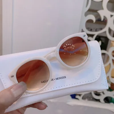 Kids Rice Nail Glasses Fashion Children Oval Frame Sunglasses UV Protection