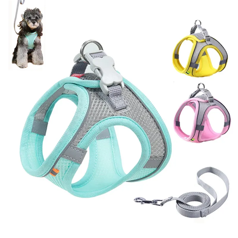 Reflective Dog Harness For Small Dogs Cats Pet Harness And Leash Set Pet Accessories