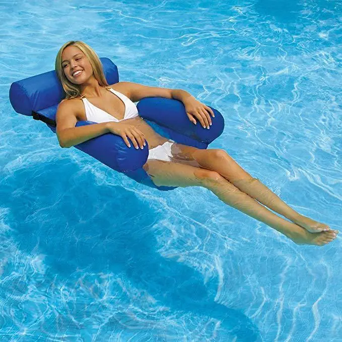Summer Foldable Water Inflatable Floating Bed PVC Material Without Foam Board