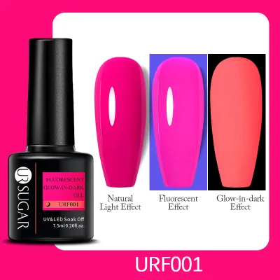 Ur Sugar Fluorescent Glow-In-Dark Gel Nail Polish 7.5Ml Summer Neon Luminous UV LED Nail Art Gel