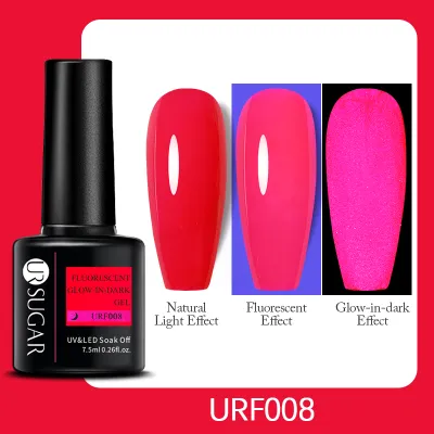Ur Sugar Fluorescent Glow-In-Dark Gel Nail Polish 7.5Ml Summer Neon Luminous UV LED Nail Art Gel