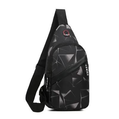 Men Fashion Crossbody Chest Bag Oxford Outdoor Sport Shoulder Bag