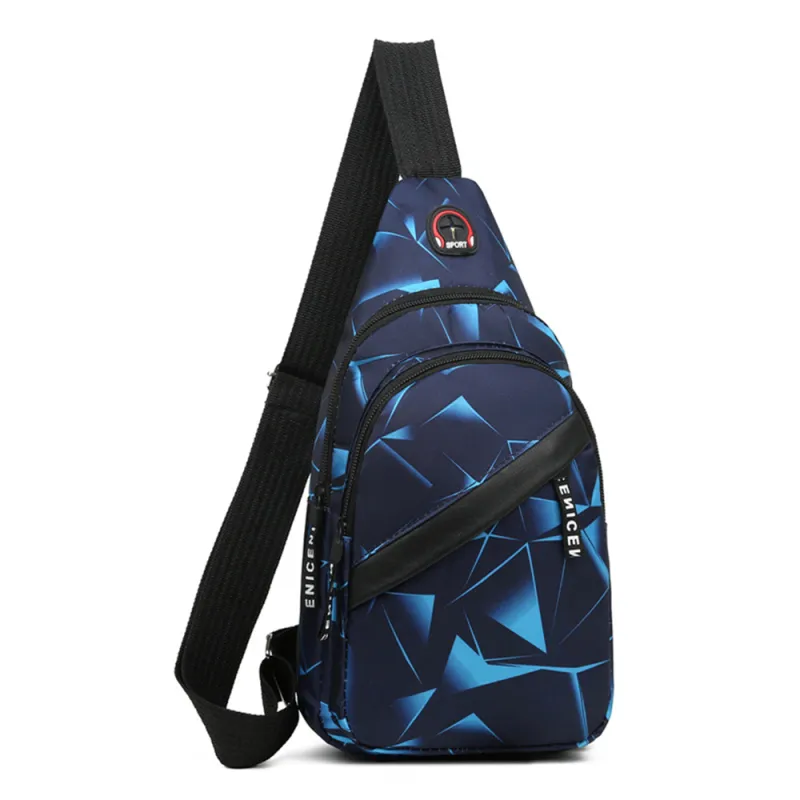 Men Fashion Crossbody Chest Bag Oxford Outdoor Sport Shoulder Bag