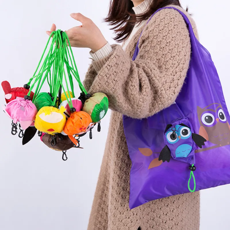 Eco Friendly Foldable Shopping Bag Cartoon Reusable Storage Bag