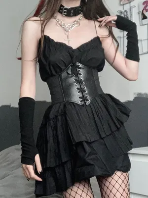 Women Gothic Corset Top Underbust Bustier Body Slimming Waist Trainer Cincher Tank Top