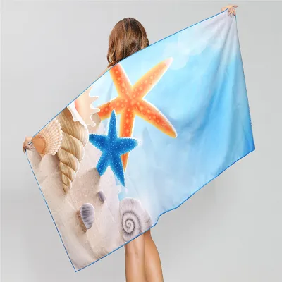 Unisex Letter Pattern Print Decorative Beach Towel