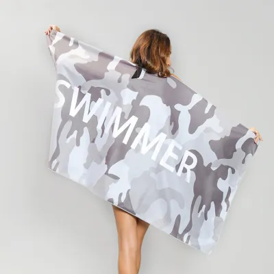 Unisex Letter Pattern Print Decorative Beach Towel