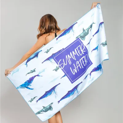 Unisex Letter Pattern Print Decorative Beach Towel