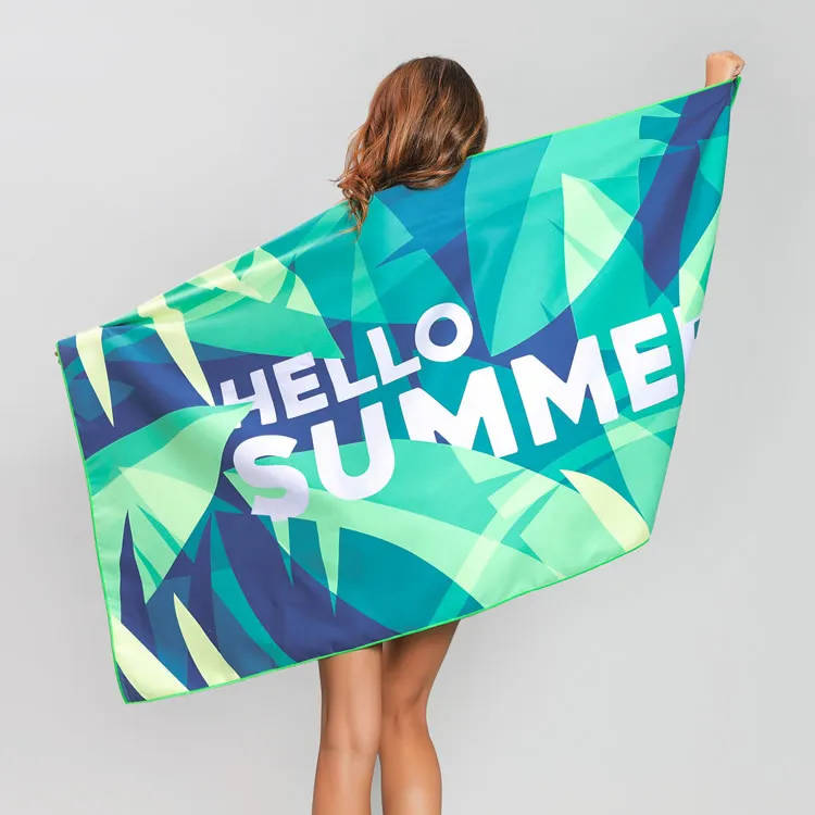 Unisex Letter Pattern Print Decorative Beach Towel