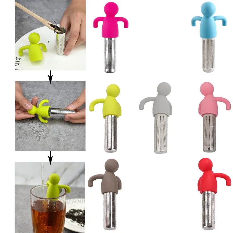 Creative Silicone Tea Infuser Strainer Sieve Stainless Steel Infusers Teaware
