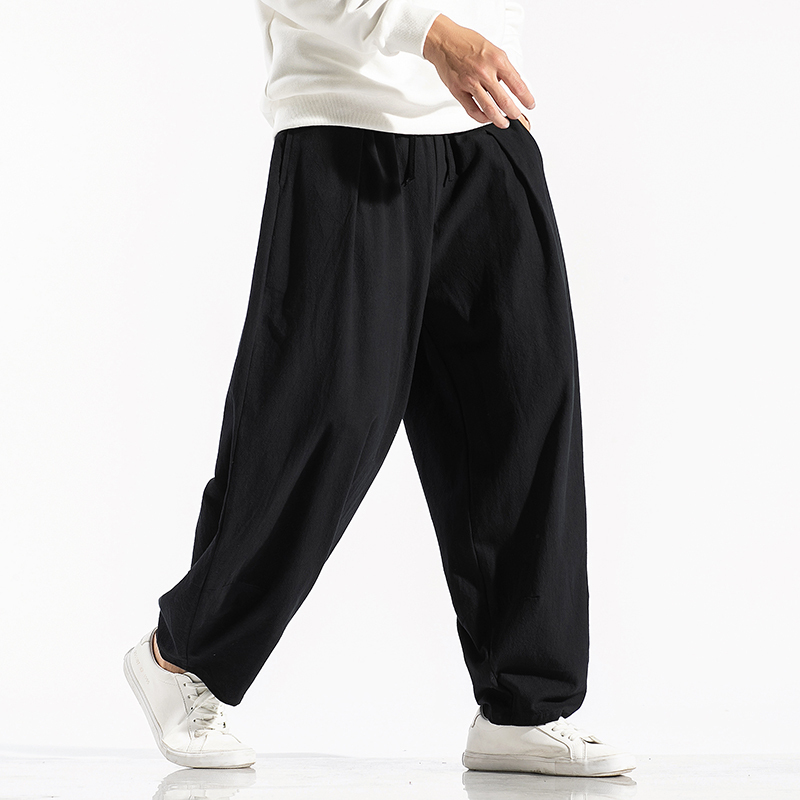 Wholesale New Men Solid Color Harem Pants Harajuku Style Men