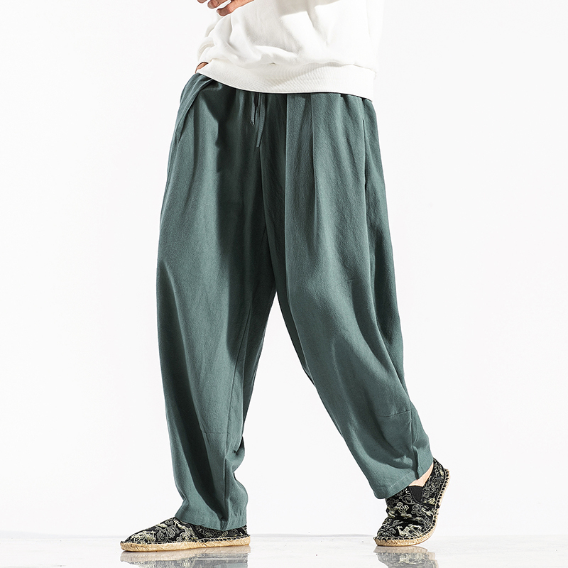 TYPESERVICE ♥ Textured Strap Pants /追跡付 Wholesale New Men Solid Color Harem Pants Harajuku Style Men