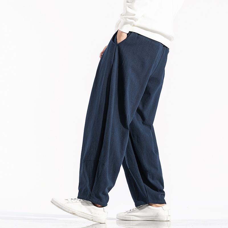 Wholesale New Men Solid Color Harem Pants Harajuku Style Men