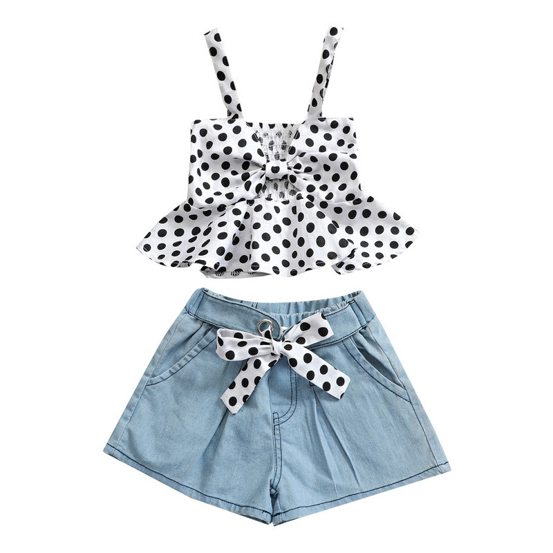 その他 son and daughter Wholesale Kids Girls Sweet Polka Dot Bow Design Ruffled