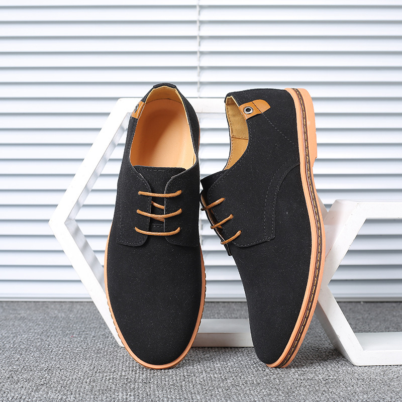 Wholesale Men Dress Shoes Classic Lace-Up Leather Casual