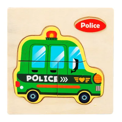 3D Wooden Children's Jigsaw Puzzle Educational Toys Cartoon Unisex 10.5*10.5*0.4cm
