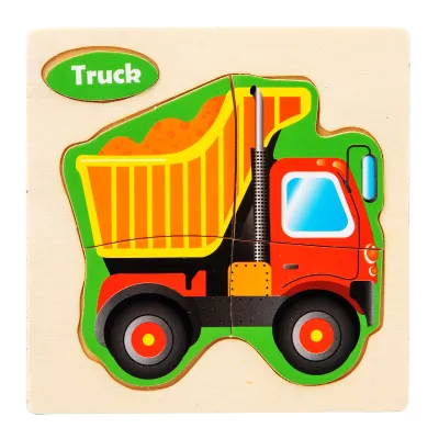 3D Wooden Children's Jigsaw Puzzle Educational Toys Cartoon Unisex 10.5*10.5*0.4cm