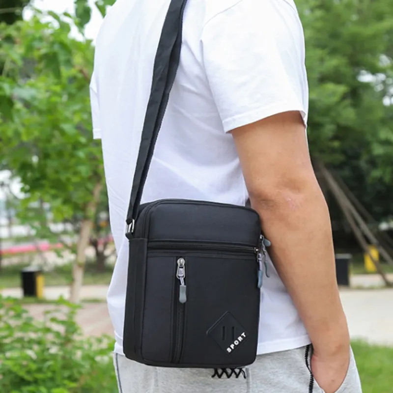 Men Messenger Crossbody Shoulder Small Sling Business Waterproof Oxford Pack Satchel Purse