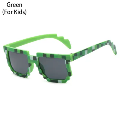 Cosplay Sunglasses Children's Action Game Minecrafter Square Pixel Mosaic Glasses Toy Unisex