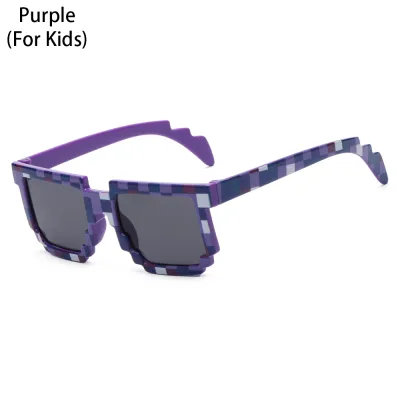 Cosplay Sunglasses Children's Action Game Minecrafter Square Pixel Mosaic Glasses Toy Unisex