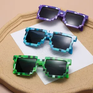 Cosplay Sunglasses Children's Action Game Minecrafter Square Pixel Mosaic Glasses Toy Unisex