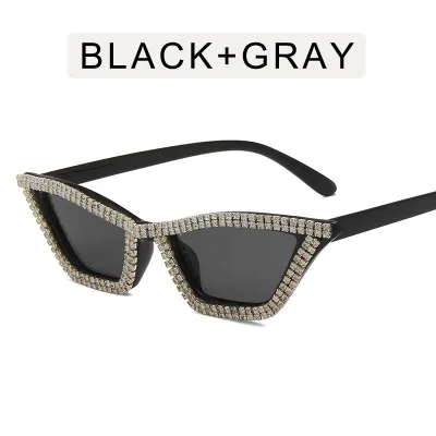 Women Exaggerated Rhinestone Cat Eye Sunglasses