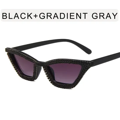 Women Exaggerated Rhinestone Cat Eye Sunglasses