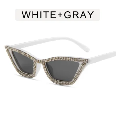 Women Exaggerated Rhinestone Cat Eye Sunglasses