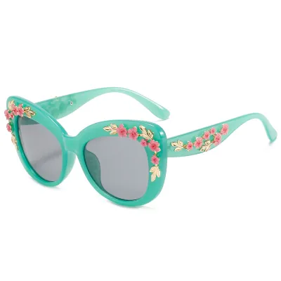 Women Unique Flower Design Cat Eye Sunglasses