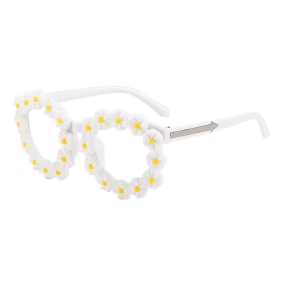 Kids Summer Sweet Style Sunflowers Frame Outdoor Casual Glasses Adjustable Strap