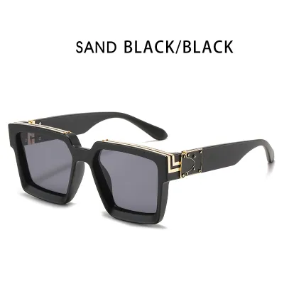 Luxury Steampunk Retro Trend Square Anti-Glare Driving Sunglasses TAC Acetate UV400