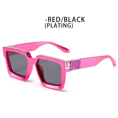 Luxury Steampunk Retro Trend Square Anti-Glare Driving Sunglasses TAC Acetate UV400