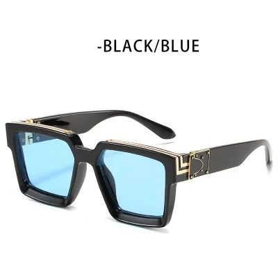 Luxury Steampunk Retro Trend Square Anti-Glare Driving Sunglasses TAC Acetate UV400