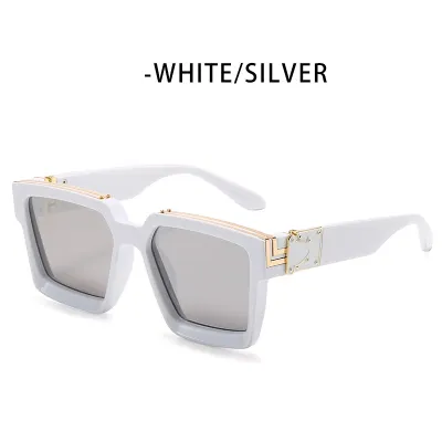 Luxury Steampunk Retro Trend Square Anti-Glare Driving Sunglasses TAC Acetate UV400