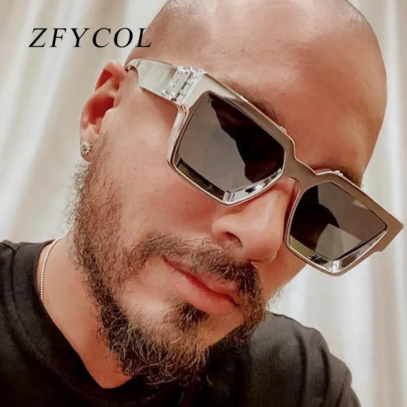 Luxury Steampunk Retro Trend Square Anti-Glare Driving Sunglasses TAC Acetate UV400