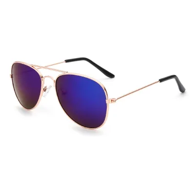 Kids Fashion Square Metal Outdoor UV400 Sunglasses
