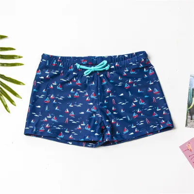 Shark Print Boys Swim Shorts for Kids