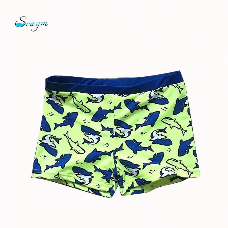 Shark Print Boys Swim Shorts for Kids