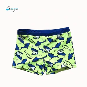 Shark Print Boys Swim Shorts for Kids
