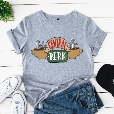 Women Casual Central Perk Short Sleeve T-Shirt