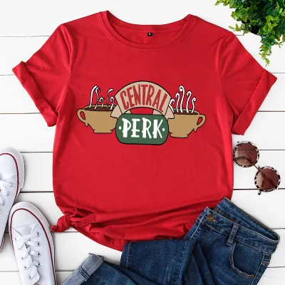 Women Casual Central Perk Short Sleeve T-Shirt