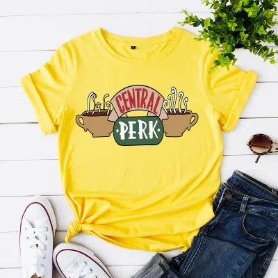Women Casual Central Perk Short Sleeve T-Shirt