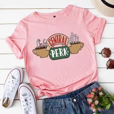 Women Casual Central Perk Short Sleeve T-Shirt