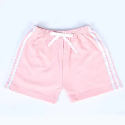 Kids Casual Solid Color Cotton Elastic Waist Active Shorts