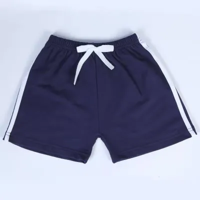 Kids Casual Solid Color Cotton Elastic Waist Active Shorts