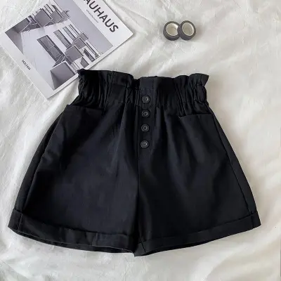 Kids Girls Simple Casual Solid Color Stringy Selvedge Elastic Basic Shorts for Baby Girls 0-3T