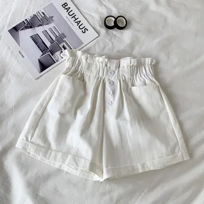 Kids Girls Simple Casual Solid Color Stringy Selvedge Elastic Basic Shorts for Baby Girls 0-3T