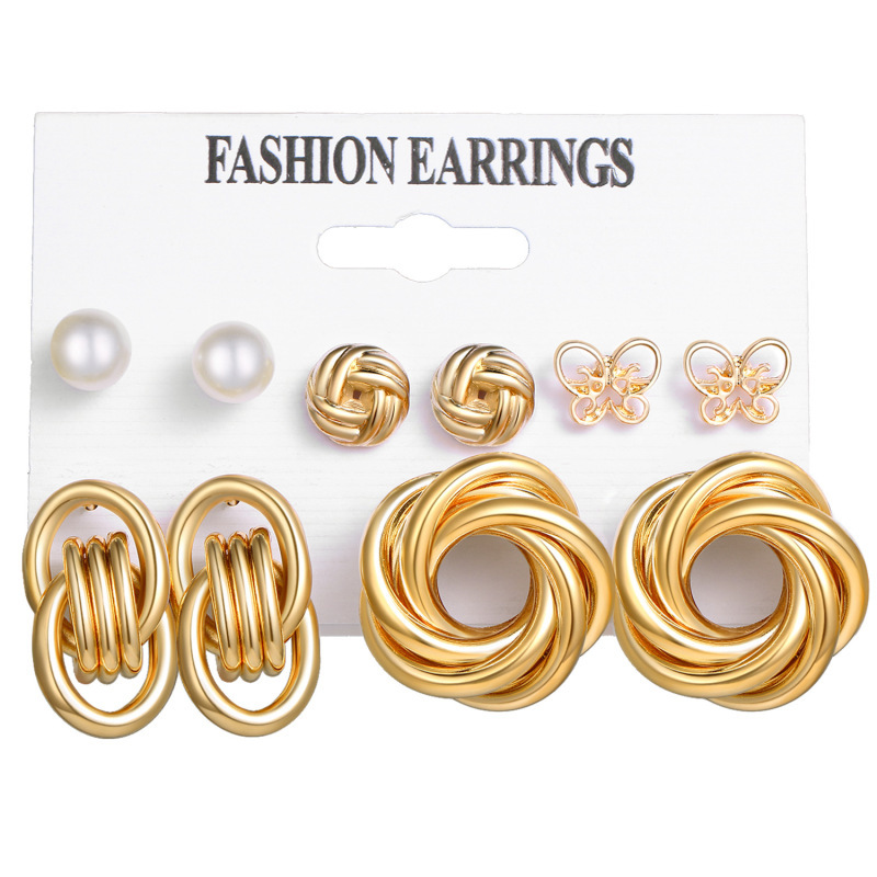 海外輸入 インボイス Exaggerated Women Wholesale Imitation Zircon And Pearl アクセサリー